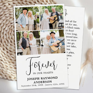 Memorial 4 Fotocolagem Cartões de Oração Funerário