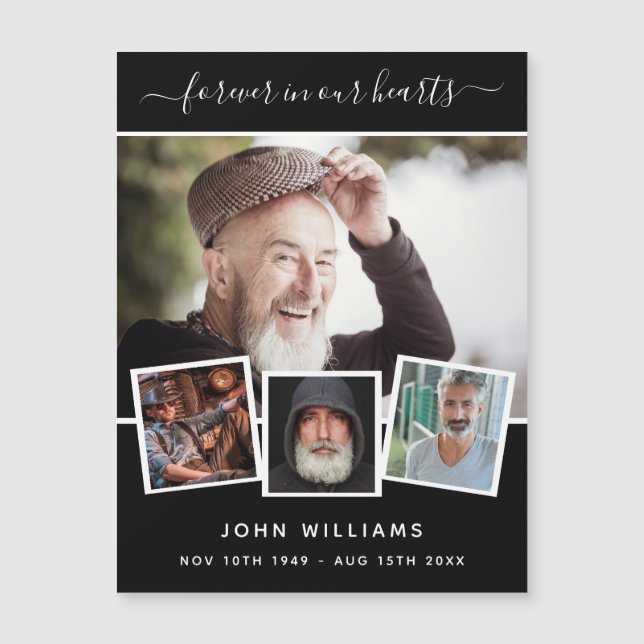 Memorial Black Colage Amar sempre íman (Frente)