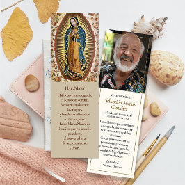 Memorial Bookmark Guadalupe Cartões de condolência