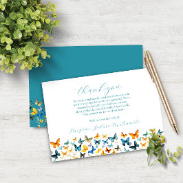 Memorial Butterfly - Cartões de agradecimentos Tea