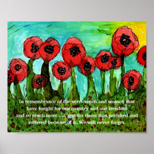 Memorial Day and Veteran's Day Poster