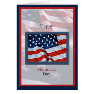 Memorial Day com cartão das bandeiras