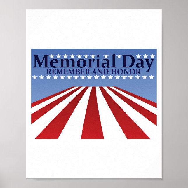 Memorial Day Lembra e horro Poster (Frente)