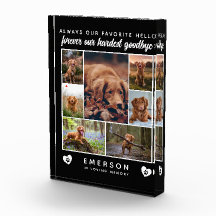 Memorial de Adeus do Bloqueio de Fotos de Cachorro