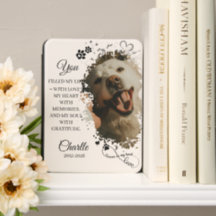 Memorial de Foto de Estimação de Cachorro Perda Si
