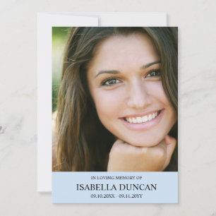 Memorial de Óbito   Azul   Foto em memória querida