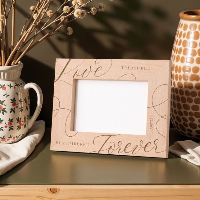 Memorial do Elegante Love Treasured (Elegant Love Treasured Remembered Forever Memorial Etched Frames)