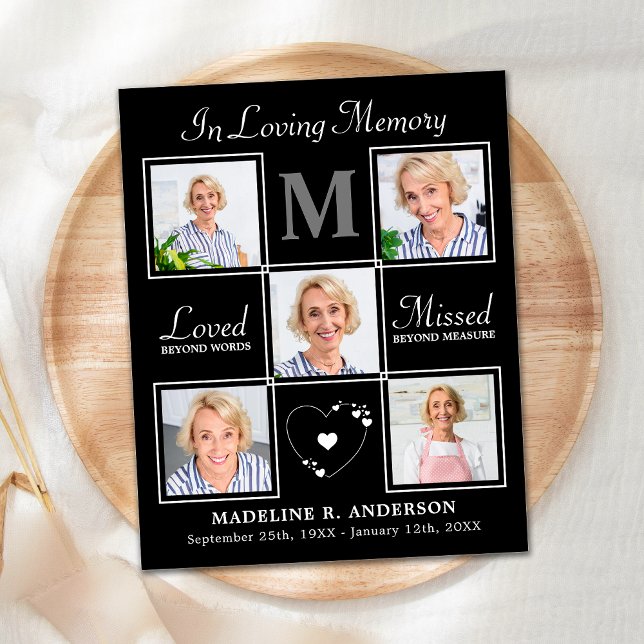 Memorial do Orçamento Elegante 5 Foto Funeral Obri (Criador carregado)