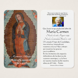 Memorial Funeral da Maria Católica - Cartão Sagr