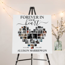 Memorial Funeral de Colagem de Fotos em Forma de C