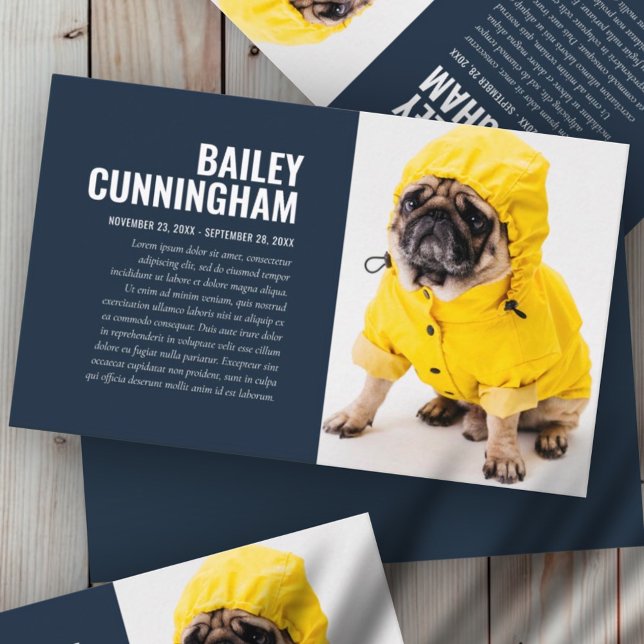 Memorial Funeral Em Adoro Cartão com fotos Pet De  (Criador carregado)