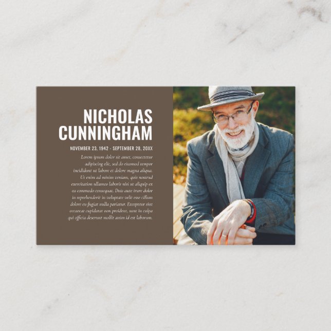 Memorial Funeral Em Cartão com fotos De Memória Ad (Frente)