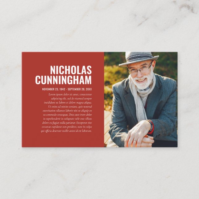 Memorial Funeral Em Cartão com fotos De Memória Ad (Frente)