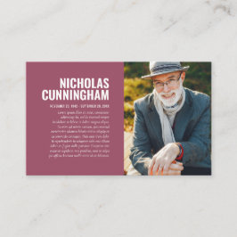 Memorial Funeral Em Cartão com fotos De Memória De