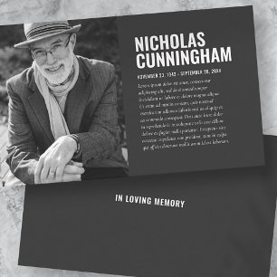 Memorial Funeral Em Cartão com fotos De Memória De