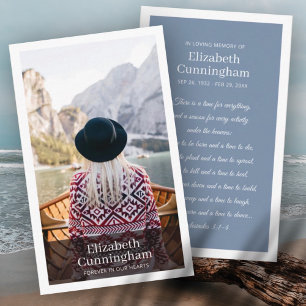 Memorial Funeral Moderno e Cartão com fotos Simple