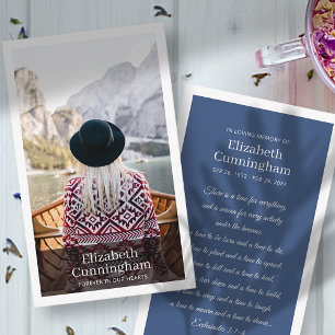 Memorial Funeral Moderno e Cartão com fotos Simple