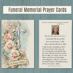 Memorial Funeral Orador Virgem Maria Cartões
