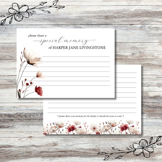 Memorial Funeral Pink Poppy Compartilha um Cartão  (Criador carregado)