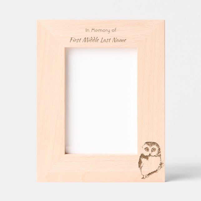  Memorial Keepsake Cute Owl Bird (Front)