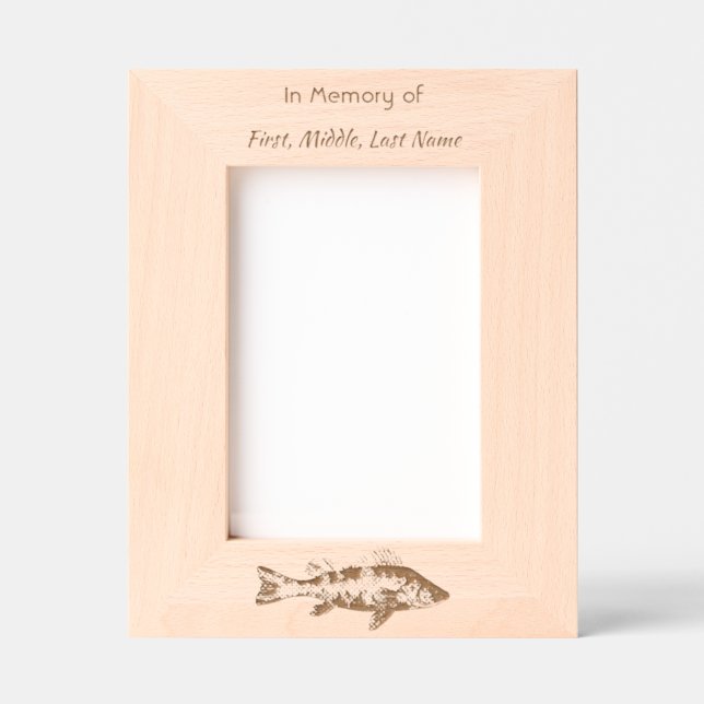 Memorial Keepsake Fishing Lake in Boat (Front)