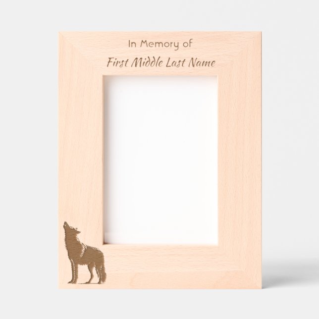 Memorial Keepsake Howling Wolf Art (Front)