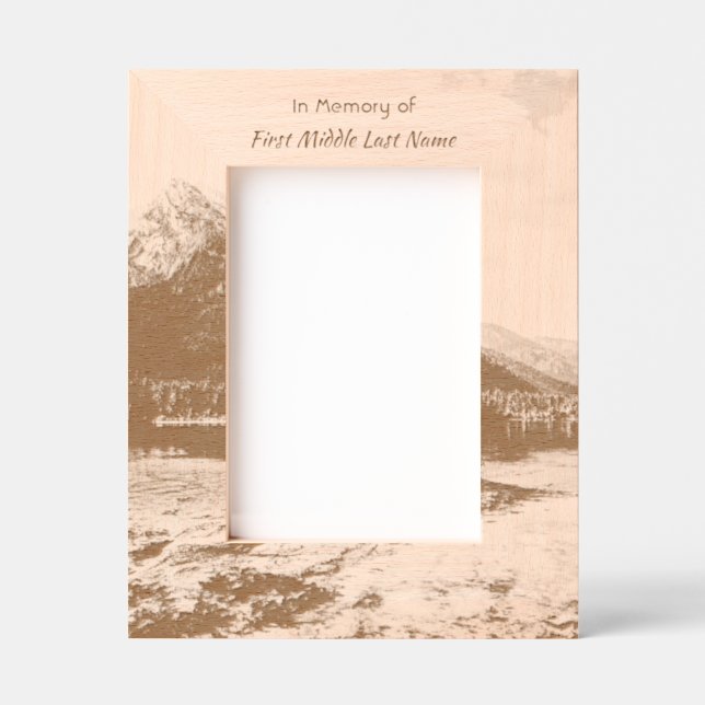 Memorial Keepsake Mountain Lake Landscape  (Front)