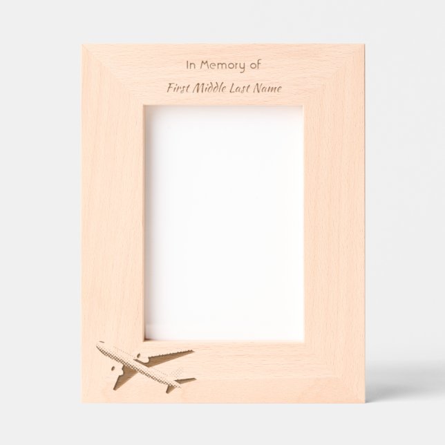  Memorial Keepsake Pilot Airplane Flying (Front)