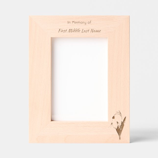 Memorial Keepsake  Snowdrop Flowers (Front)