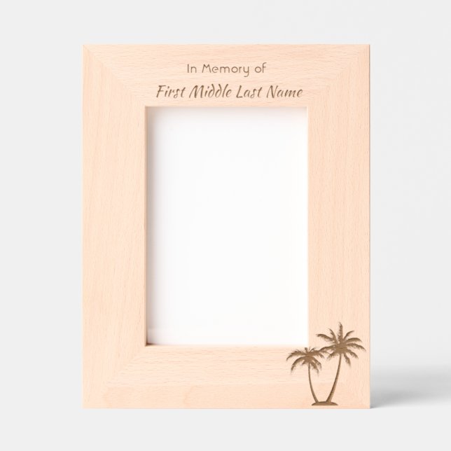 Memorial Keepsake Tropical Beach Exotic (Front)