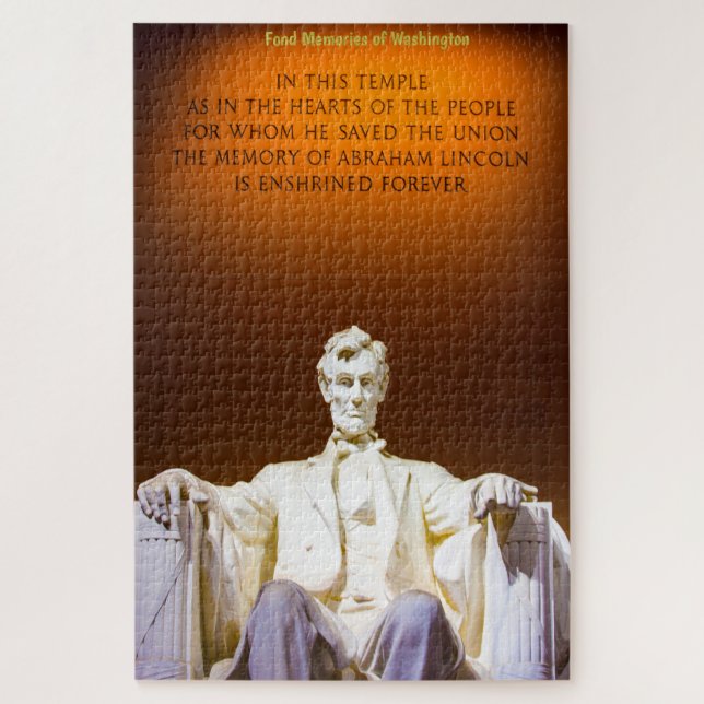 Memorial Lincoln Washington. Quebra-cabeça (Vertical)