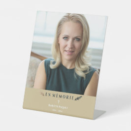 Memorial Minimalista de Foto Francês Amado Ouro