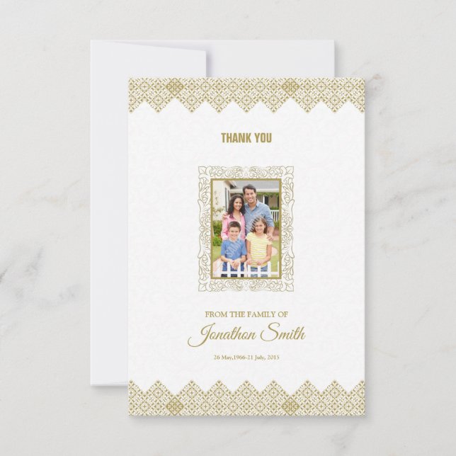 Memorial Obrigado Cartão com fotos (Frente)