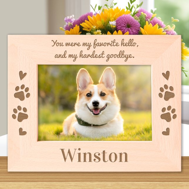 Memorial Pet Dog Favorito Olá Laser Personalizada  (Criador carregado)