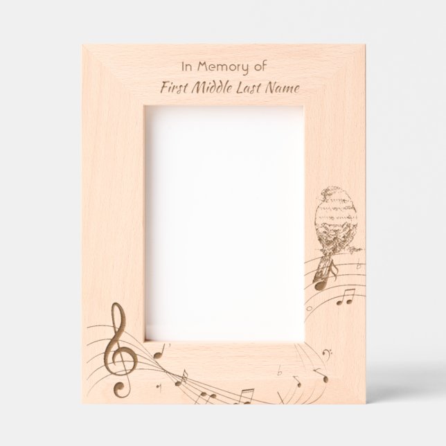Memorial Pocke Keepsake  Music Bird (Front)