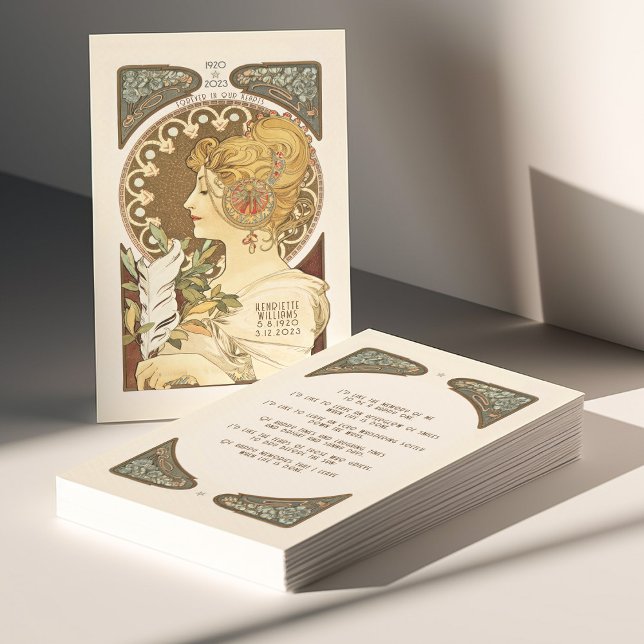 Memorial Poem Funeral Favor Mini Cartão de Indicad (Criador carregado)