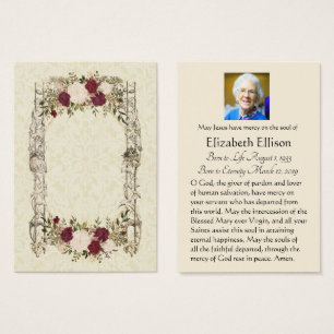 Memorial Religioso da Cruz Funerária - Cartão Sagr