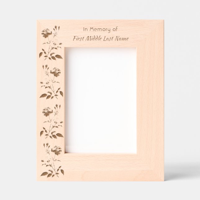 Memorial Remembrance Keepsake Roses Garden Flowers (Front)