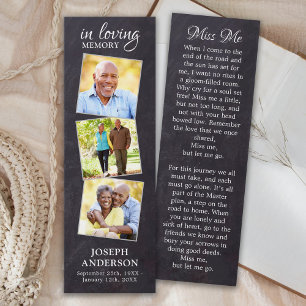 Memorial Rustic Poem 3 Fotografia Funeral Bookmark