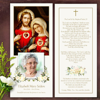 Memorial Sacred Hearts Funeral Cartões de agradeci