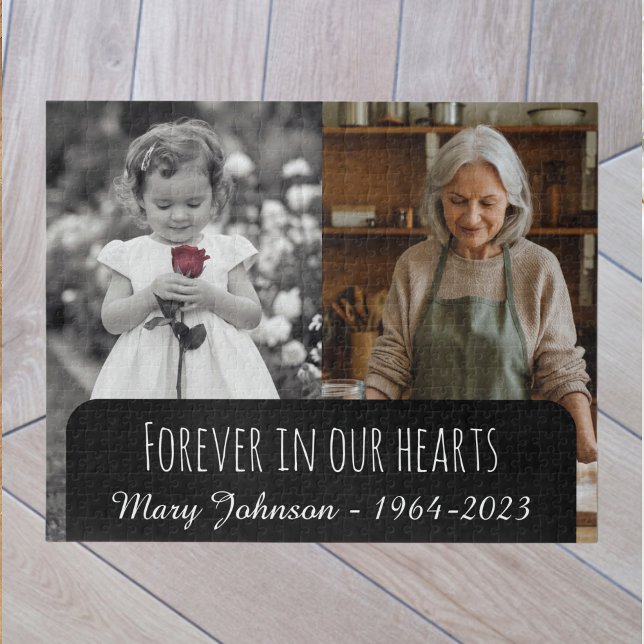 Memorial Simples Moderno Foto Jigsee Quebra-cabeça (Criador carregado)