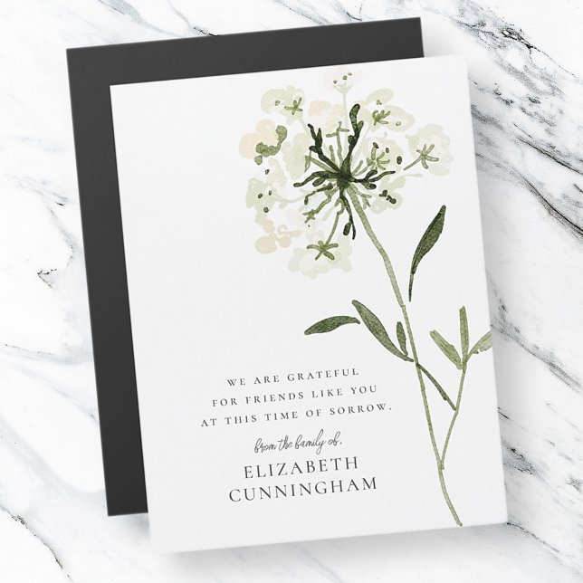 Memorial Watercolor Flower Boticals Obrigado (Criador carregado)