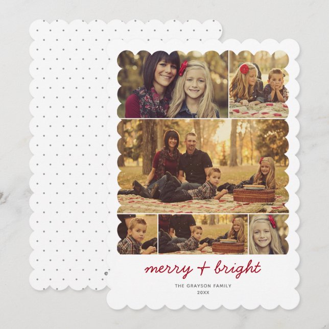 Memórias 6 Cartão de Cartões de natal Escalonado p (Frente/Verso)