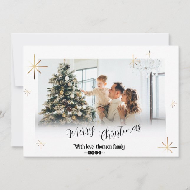 Memórias alegres: Cartão de Natal Personalizado (Frente)