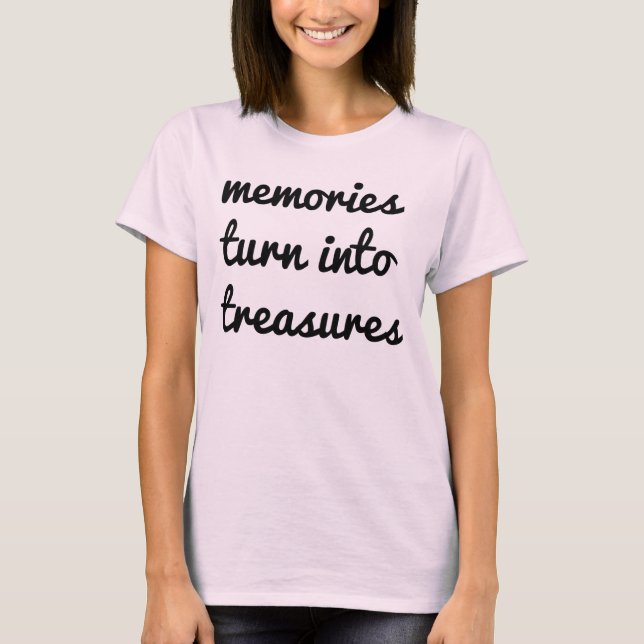 Memórias Camiseta Básica das Mulheres (Frente)