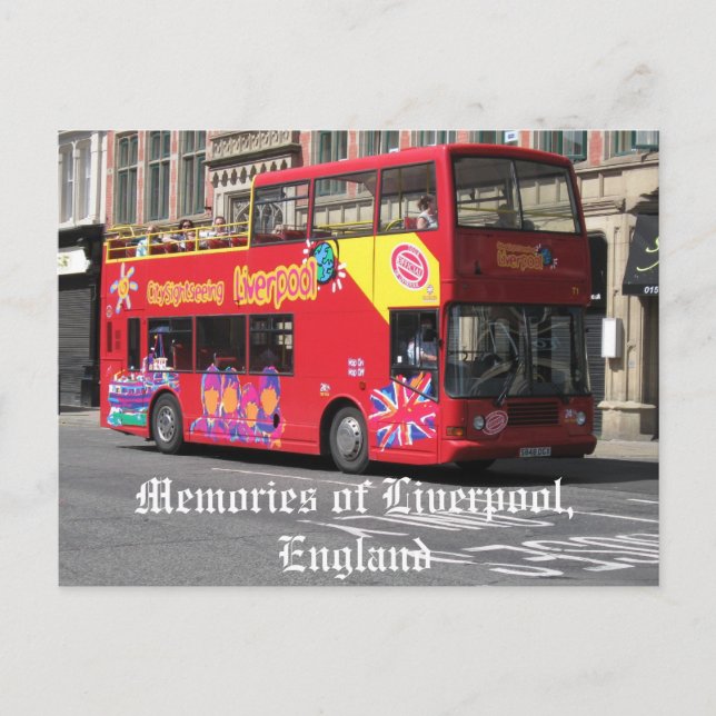 Memórias de Liverpool, cartão postal da Inglaterra (Frente)