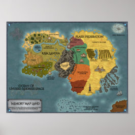 Memory Map Land Poster