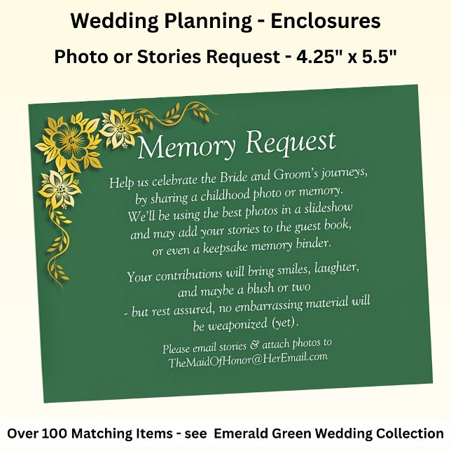 Memory Request Enclosure - Emerald Green & Gold (Criador carregado)