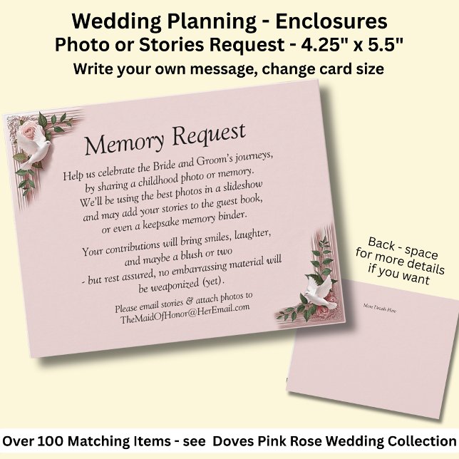 Memory Request Enclosure - Pink Roses & Doves  (Criador carregado)