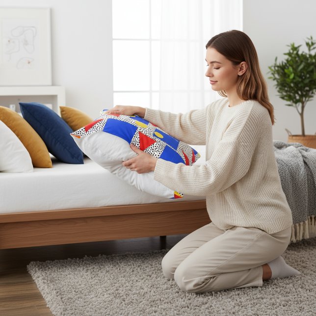 Memphis Style Geometric Bold Primary Color Abstrac (Criador carregado)